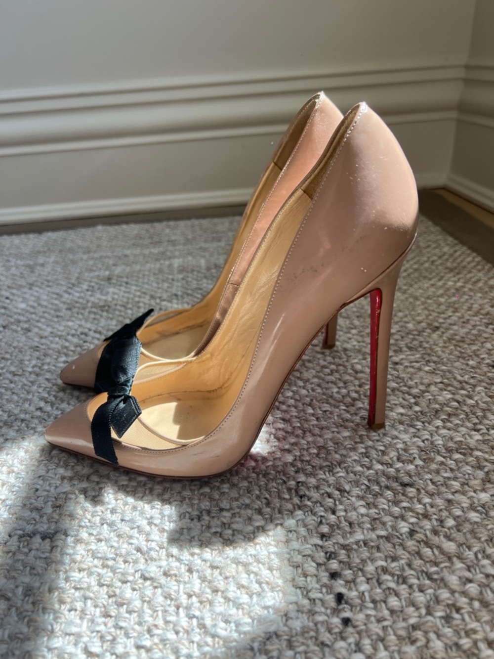 Christian Louboutin Patent Leather D'Orsay Pumps 37 - Picture 2 of 6